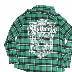 Slytherin Harry Potter x Cakeworthy Green Plaid Flannel
